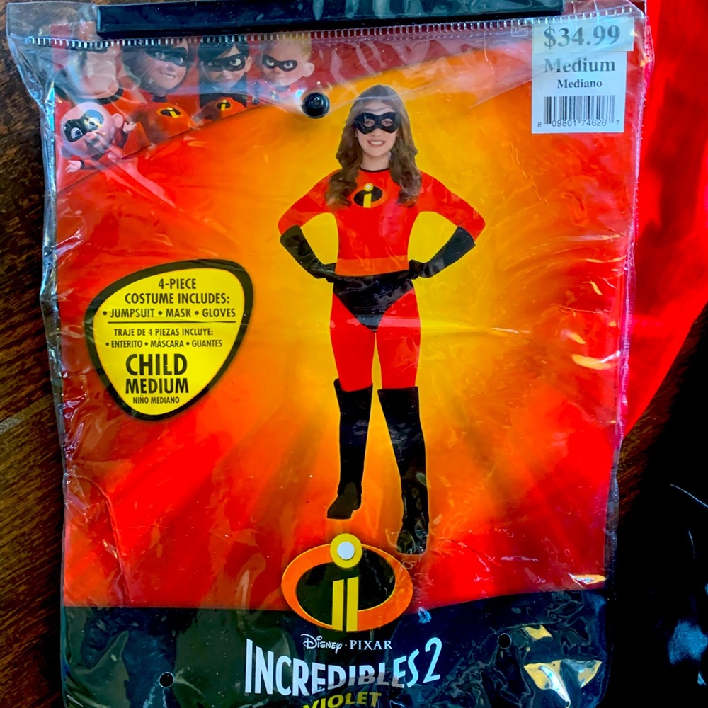 The Incredibles (VIOLET) Costume suit gloves n mask